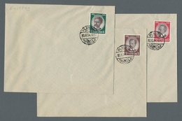 Deutsches Reich - 3. Reich: 1934, 30.6., Kolonialpioniere, 3, 6 Und 12 Pfg. Auf 3 FDCs, Je Mit Tages - Cartas & Documentos