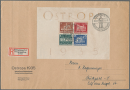 Deutsches Reich - 3. Reich: 1935, "OSTROPA"-Block Mit Königsberger Sonderausstellungsstempel Vom Ers - Briefe U. Dokumente