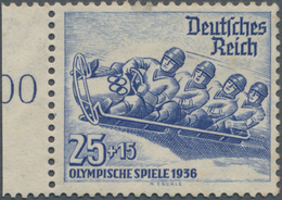 Deutsches Reich - 3. Reich: 1635, Olympische Winterspiele 1936, 25 - 15 Pfg. Violettultramarin, In U - Cartas & Documentos
