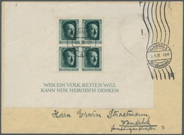 Deutsches Reich - 3. Reich: 1937, Hitler-Block Mit Ersttagstpl. Vom 5.4.37 Auf Ortsbrief, Mit Beförd - Covers & Documents