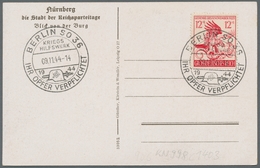 Deutsches Reich - 3. Reich: 1944, Feldherrenhalle Auf 4 Belegen Je Mit Ersttagsstpl. Vom 9.11.44, Da - Covers & Documents
