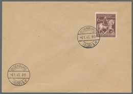 Deutsches Reich - 3. Reich: 1945, "600 Jahre Oldenburg" Mit Ersttagsstempel OLDENBURG -6.1.45 Auf Bl - Covers & Documents