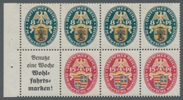 Deutsches Reich - Markenheftchenblätter: 1928, Nothilfe, Kpl. H-Bl. Mit Rand Aus MH 27 Ungebraucht - Booklets