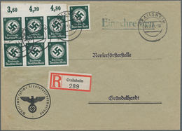 Deutsches Reich - Dienstmarken: 1934: 6 Pf. Parteidienst, UNGEZÄHNTER 6er-Block Vom Oberrand Mit Por - Officials