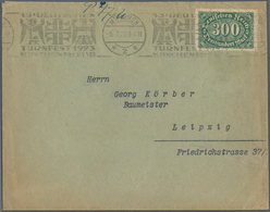 Deutsches Reich - Retourmarken: 1923, 300 Mark EF Auf Brief Von München Nach Leipzig, Rücks. Waagere - Other & Unclassified