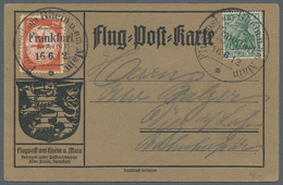 Deutsches Reich - Halbamtliche Flugmarken: 1912, Rhein/Main 10 Pfg. 3 Belege Und 1 Beleg 20 Pfg. Mit - Poste Aérienne & Zeppelin