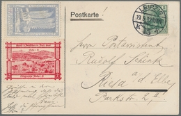 Deutsches Reich - Halbamtliche Flugmarken: 1912 Bzw. 1928, Zwei Flugkarten In Guter/sehr Guter Erhal - Airmail & Zeppelin