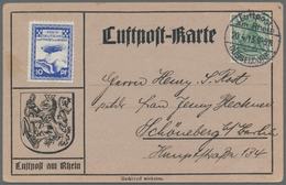 Deutsches Reich - Halbamtliche Flugmarken: 1913, "10 Pfg. Kobalt", Zweimal Auf Zwei Verschiedenfarbi - Airmail & Zeppelin