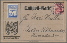 Deutsches Reich - Halbamtliche Flugmarken: 1913, Flugmarke Der "Zeppelinflugtage Düsseldorf" In Misc - Airmail & Zeppelin