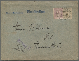 Deutsches Reich - Privatpost (Stadtpost): BERLIN; 1893, Einschreibbrief Der "Berliner Packetfahrt-Ac - Private & Local Mails
