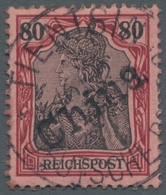 Deutsche Post In China: 1900, 80 Pfennig Handstempel Mit Klarer Entwertung TIENTSIN 16/2 01, Vorzügl - Deutsche Post In China