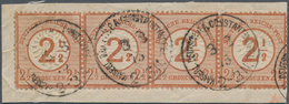 Deutsche Post In Der Türkei - Vorläufer: 1872, Großer Schild "2½" Auf 2½ Gr Rotbraun Im Waagrechten - Turquie (bureaux)