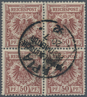 Deutsche Kolonien - Samoa - Vorläufer: 1892 Krone/Adler 50 Pfg. Im Viererblock Als Vorläufer. Reiner - Samoa