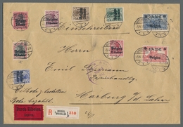 Deutsche Besetzung I. WK: Landespost In Belgien: Die Komplette Erste Ausgabe Auf Eilboten R-Brief Mi - Besetzungen 1914-18