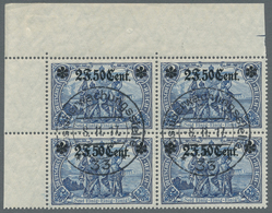 Deutsche Besetzung I. WK: Etappengebiet West: 1916, "1 F. 25 Cent. Und 2 F. 50 Cent Auf Querformaten - Besetzungen 1914-18