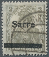 Deutsche Abstimmungsgebiete: Saargebiet: 1920, "2 Pfg. Germania/Sarre Mit Aufdruck In Type II", Saub - Covers & Documents