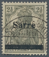 Deutsche Abstimmungsgebiete: Saargebiet: 1920, "2 ½ Pfg. Germania/Sarre In Bronzegrau Mit Aufdruck I - Cartas & Documentos