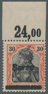 Deutsche Abstimmungsgebiete: Saargebiet: 1920, "30 Pfg. Germania/Sarre Auf Orangeweißem Papier", Pos - Lettres & Documents