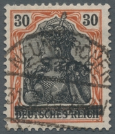 Deutsche Abstimmungsgebiete: Saargebiet: 1920, "30 Pfg. Germania/Sarre Auf Orangeweißem Papier", Sau - Briefe U. Dokumente