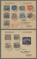 Deutsche Abstimmungsgebiete: Saargebiet: 1921, Landschaftsbilder II, Kplt. Satz Sehr Sauber Auf Zwei - Covers & Documents