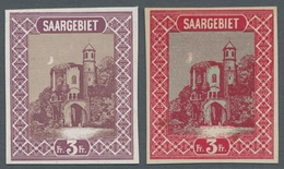 Deutsche Abstimmungsgebiete: Saargebiet: 1922, "Landschaften III", Elf Ungebrauchte Probedrucke Unge - Briefe U. Dokumente