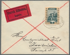 Deutsche Abstimmungsgebiete: Saargebiet: 1922, "3 Fr. Landschaftsbilder III" Als EF Auf Eilbrief Mit - Covers & Documents