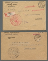 Deutsche Abstimmungsgebiete: Saargebiet: 1922-1928, Drei Dienstbriefe Von Der "Commission De Gouverm - Covers & Documents