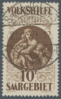 Deutsche Abstimmungsgebiete: Saargebiet: 1928, "10 Fr. Madonna", Farbfrischer Wert Mit Vollstempel " - Covers & Documents