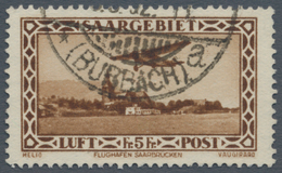 Deutsche Abstimmungsgebiete: Saargebiet: 1932, Flug 5 Fr. "Strich Vom Flügel Zum Rahmen", Gepr. Geig - Briefe U. Dokumente