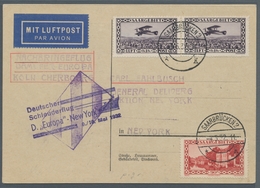 Deutsche Abstimmungsgebiete: Saargebiet: 1932, Katapultflug Nordatlantik, Zulieferung SAARGEBIET, Ka - Covers & Documents