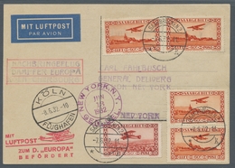 Deutsche Abstimmungsgebiete: Saargebiet: 1932, Katapult Nordatlantik, Zulieferung SAARGEBIET, Karte - Covers & Documents