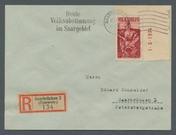 Deutsche Abstimmungsgebiete: Saargebiet: 1934, "Volkshilfe/Volksabstimmung" Komplett Auf Insgesamt S - Covers & Documents