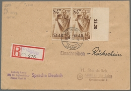 Saarland (1947/56): 1947, "Saar I", Fünf Frankierte Portorichtige Belege In Guter/sehr Guter Erhaltu - Neufs