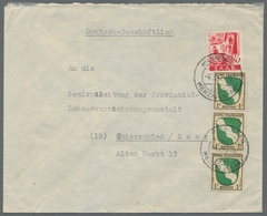 Saarland (1947/56): 1947, "Saar I/Franz. Zone - Allg. Ausgabe", Drei Frankierte Belege Mit Länder-Mi - Unused Stamps
