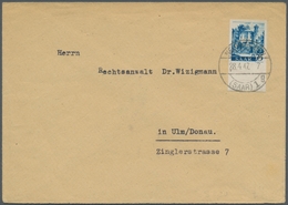 Saarland (1947/56): 1947, "75 Pfg. Dunkelultramarin Mit WZ. X Ungezähnt", Unterrandwert Mit NEUNKIRC - Unused Stamps