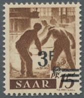 Saarland (1947/56): 1947, "Urdruck", Postfrischer Satz Mit Zusätzlich Mi. 229 X I In Tadelloser Erha - Unused Stamps