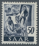 Saarland (1947/56): 1947; Neuauflage 50- Und 60 Pf. Jeweils Ohne Aufdruck Postfrisch In Einwandfreie - Ungebraucht