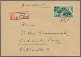 Saarland (1947/56): 1947, "20 Und 50 Fr. Urdruck" Je Als EF Auf R-Briefen In Sehr Guter Erhaltung, G - Unused Stamps