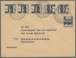 Saarland (1947/56): 1948, "Saar III", Sechs Frankierte Belege Mit Besseren EF Bzw. MeF In Guter Erha - Unused Stamps