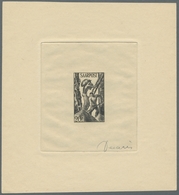 Saarland (1947/56): 1948, "20 Fr. Saar III" Als "Epruve De Luxe" In Schwarz Mit Unterschrift Des Ste - Ungebraucht