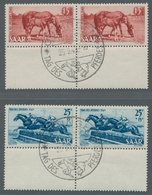 Saarland (1947/56): 1949, "Tag Des Pferdes", Waag. Paare Mit Unten Anhängendem Zwischensteg, ESST GU - Unused Stamps