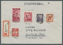 Saarland (1947/56): 1950, "Kolping Mit Plattenfehler I", Farbfrischer Wert Mit Stempelfreiem PLF Mit - Unused Stamps