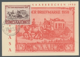 Saarland (1947/56): 1950, IBASA Auf Maximumkarte Mit ESSt "Saarbrücken/IBASA/23.4.50-12". Attraktive - Ungebraucht