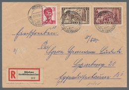 Saarland (1947/56): 1950, Volkshilfe, Der Komplette Satz Mit Zufrakatur Auf Zwei Portorichtigen R-Br - Unused Stamps