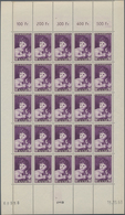 Saarland (1947/56): 1953, Volkshilfe Kpl. BOGENSATZ Mit Je 25 Stück Incl. Bogen-Nummern Und Druckdat - Unused Stamps