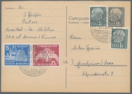 Saarland (1947/56) - Ganzsachen: 1958, Karten 12 Und 18F Heuss, Jeweils Frage- Und Antwortteil Mit P - Autres & Non Classés