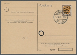 Saarland (1947/56) - Besonderheiten: BÜSCHELFELD (Bz. TRIER) 17.12.46, Blankostempel Auf Vorfrankier - Other & Unclassified