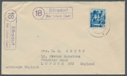 Saarland (1947/56) - Besonderheiten: "(18) Dörsdorf über Lebach (Saar)", Klarer Abschlag Des Landpos - Other & Unclassified