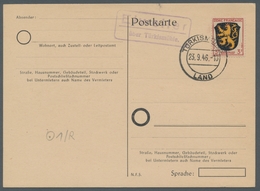 Saarland (1947/56) - Besonderheiten: "Eitzweiler über Türkismühle", Klarer Abschlag Des Landpoststem - Other & Unclassified