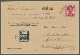 Saarland (1947/56) - Besonderheiten: "Falscheid über Lebach (Saar)", Klarer Abschlag Des Landpostste - Sonstige & Ohne Zuordnung